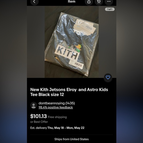 KITH X THE JETSONS child’s graphic tee - Picture 6 of 6